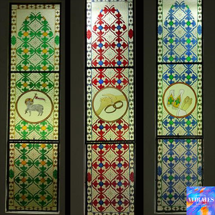 Religioso ventana pintada iglesia Andoas copia